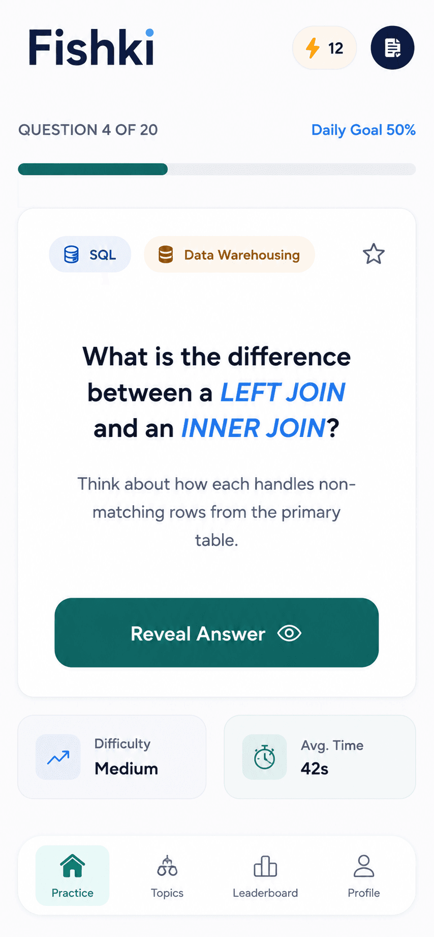 Practice real interview questions